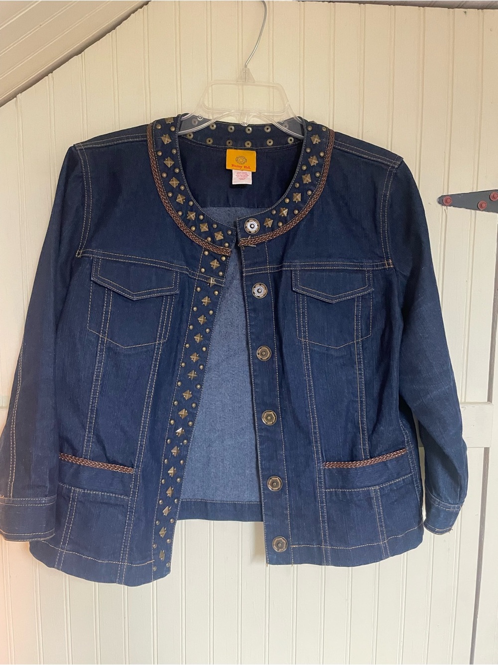 Ruby Rd  Blue Denim Embellished Jacket